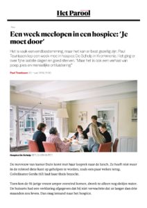 Artikel over Hospice De Schelp in het Parool